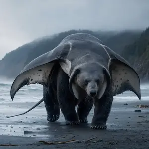Bear + Manta ray